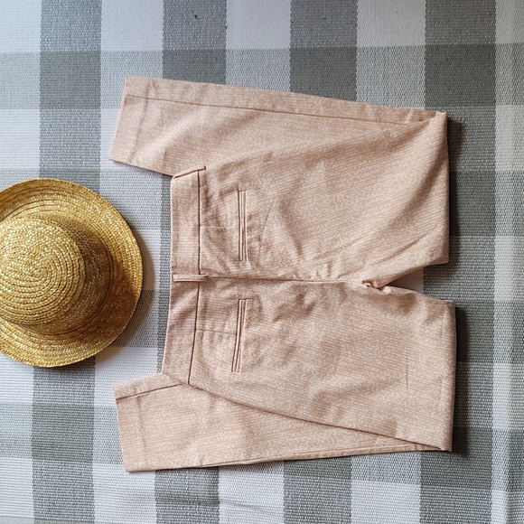 NINE WEST Peach Print Slim Ankle Pants Size 2 - Picture 7 of 8